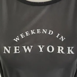 New Pretty Little Thing Weekend In New York Mesh Long Sleeve Top Black Size 10 thumbnail 7