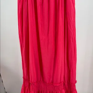 New York & Company Hot Pink sundress maxi tiered Smocked back summer vacation XL thumbnail 9