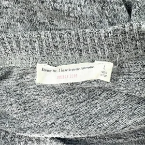 Double Zero Cozy Gray Knit Sweater Size‎ Large thumbnail 6