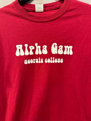 Comfort Colors Georgia College Panhellenic Alpha Gamma Delta Tee thumbnail 3
