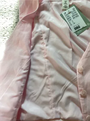 NWT H&M Light Pink Women's Linen Blend Vest thumbnail 2