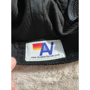 Aviator Nation Black Corduroy Snapback Hat With Mountain Patch & Mesh Lining thumbnail 5