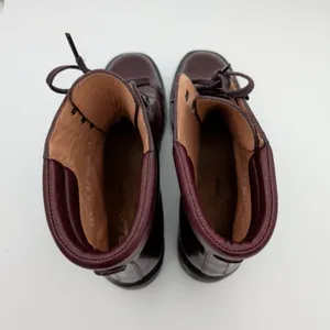 Robert Clergerie Patent Leather Burgundy‎ Cap Toe Ankle Boots Womens 8 EU 38.5 thumbnail 6