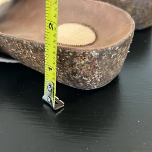 OluKai Womens Tan Leather Cross Stitch Thong‎ Wedge Sandals Size 7 thumbnail 6