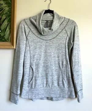 Kuhl Heather Gray Long Sleeve Funnel Neck Pullover Top Womens Small thumbnail 1