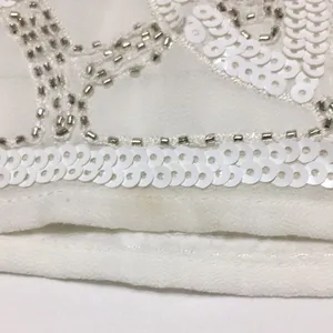 Verty • White Sequin Floral Skirt Large thumbnail 10