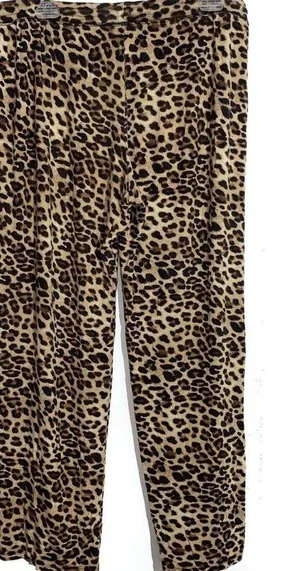 Animal Print Lounge Pants Black Size L thumbnail 3