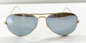 Ray-Ban Gold Metal Frame Aviator Sunglasses thumbnail 1