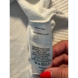 Quince White 100% Organic Cotton Mock Neck Raglan‎ Sweater Womens XS SHWDC01 thumbnail 4