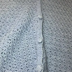 Liz Claiborne Major sale $24 was $33 vintage crochet light blue vest size M thumbnail 4