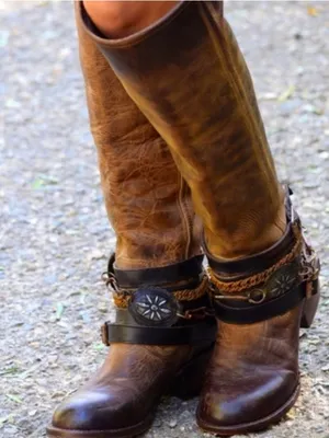 Freebird Aspen Harness Boots Size 9 Distressed Brown Leather thumbnail 2