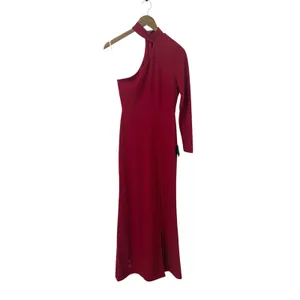 Lulus Keep It Interesting Red Cutout One-Shoulder Maxi Dress size Small NWT thumbnail 3