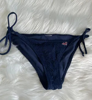 Hollister Navy blue String bikini Bottoms thumbnail 1