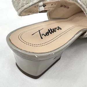 Trotters Dea Light Grey Snake Leather Patent Square Cap Toe Slingback Pump 6.5 thumbnail 10
