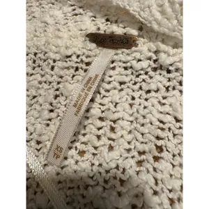 FREE PEOPLE Winter White Cream Cotton Dress Oversized‎ Sweater Short sleeve XS thumbnail 6