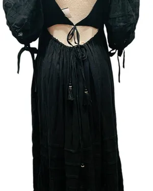 Free People Lets Be Friends Midi Black Dress Size Medium thumbnail 11