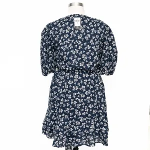Lauren Ralph‎ Lauren. 80s Puff Sleeve Floral Cotton Voile Dress. thumbnail 3