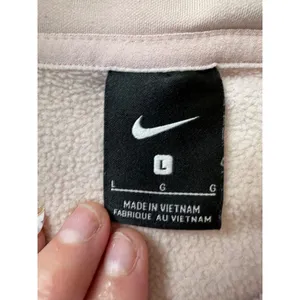 Nike Womens Quarter Zip Fleece Pullover Pink Logo Tape Side Pockets Large thumbnail 7