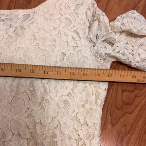 Tulle‎ Anthropologie Lace Sheath Dress Womens S Ivory Wedding Romantic Party thumbnail 8