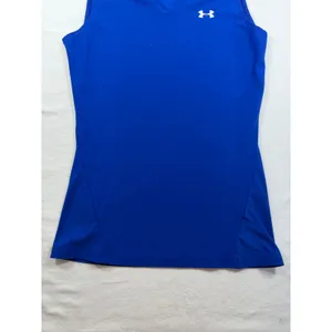 Under Armour HeatGear Royal Blue V-Neck‎ Compression Tank Top Large RN 96510 thumbnail 10