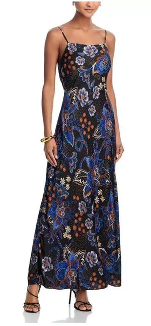 Farm Rio Black Snakes Bouquet Dress thumbnail 1