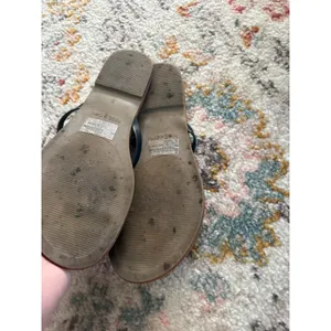 Maurices Ruby Toe‎ Thong Flip Flops Black Cognac Brown Flat Sandals Womens 8M thumbnail 4