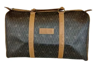 Christian Dior Black Honeycomb Trotter Boston Duffle Travel Bag 45cm thumbnail 1