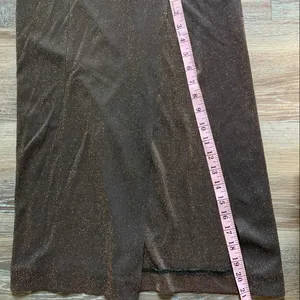 Vintage Betsy & Adam by Jaslene Brown & Gold Metallic Bodycon Midi Dress 5-6 thumbnail 5