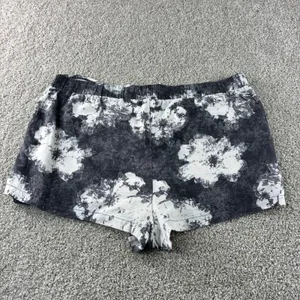 Free People Shorts Women's Large L Black White Tie Front Linen‎ Blend Casual thumbnail 2