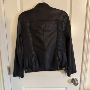 Blackey Women's Lamb Black Leather Nappa Moto Jacket Size 77 Medium thumbnail 4