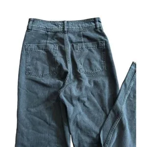 We the Free washed black denim high rise flare raw hem‎ jeans sz 27 thumbnail 5