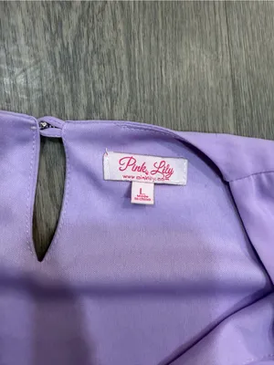 Pink Lily Boutique Lavender Purple Large V Neck Short Sleeve Ruffle Mini Dress thumbnail 3