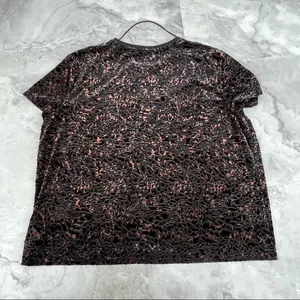 We The Free Oversized Boxy Top Textured Flocked Floral‎ Print Size Small thumbnail 4