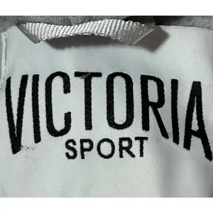 Victoria Sport Women's Gray Silver Hoodie with‎ Funnel Neck & Thumb Hole Size M thumbnail 3