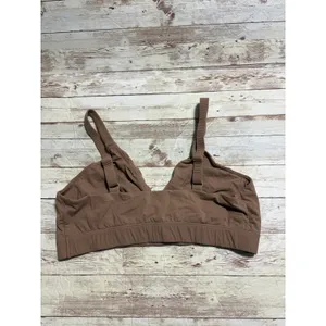 Skims Fits Everybody Crossover Bralette Size 2X Plus Brown Earthy Stretch Bra thumbnail 2