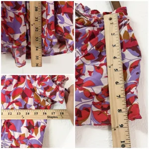 Anthropologie Women’s Floral Tiered Ruffle Mini Dress Multicolor XS thumbnail 6