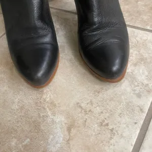 Vintage‎ FRYE black Leather Pull On Tall Heeled Boot Sz 6M C3666cuff or tall thumbnail 3