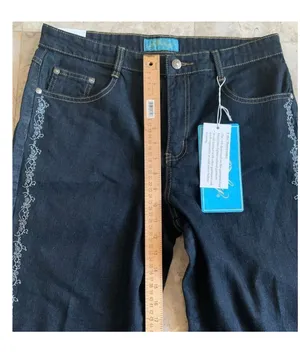 Embroidered dark wash jeans thumbnail 2