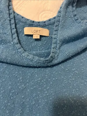 LOFT Sky Blue Scoop Neck Knit Tank thumbnail 2