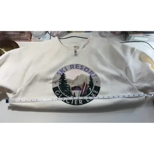 Lou & Grey Signature Soft Ski Resort Sweatshirt Cream Graphic Apres Ski NWOT Med thumbnail 5