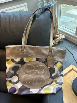 COACH Julia Op Art Signature Tote 14970 thumbnail 1
