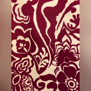 Zara Magenta Pink and Cream Printed Oversized Mini Dress Size M thumbnail 7