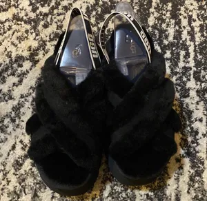 UGG Disco Cross Genuine Shearling Slide Slipper size US 9 thumbnail 3