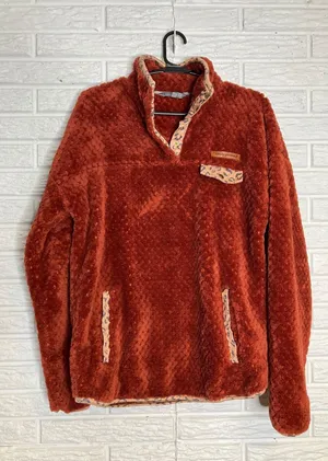 Simply Southern auburn leopard fleece pullover women's size medium preppy trendy thumbnail 1