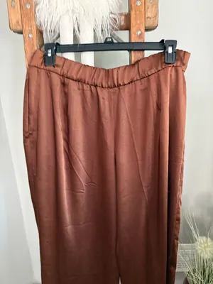 Wynn Collections NWT size XL brown silky dress pants thumbnail 4