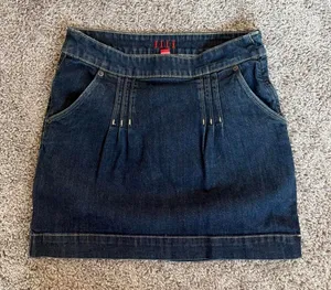 Y2K ELLE dark wash denim mini skirt thumbnail 1