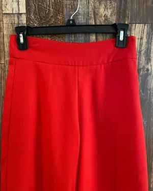 Gina Tricot Woman's Red Wide Leg Pants Size 6 thumbnail 2