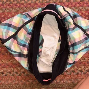 Vtg Lululemon Plaid Speed Shorts Wee Weezy Check thumbnail 2