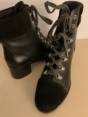 Sam Edelman women black combat Manchester boots US 9 thumbnail 10