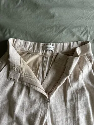 Abercrombie Sloane Linen Blend Tailored Wide Leg Pant thumbnail 7